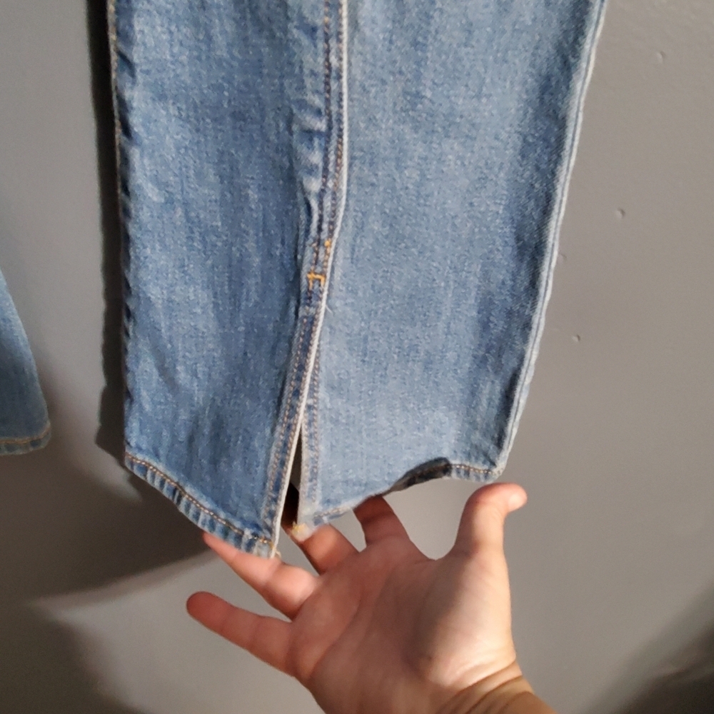 OshKosh B'gosh Blue Flare Girls Jeans High Adj Waist Light Wash Size 12 - Picture 4 of 8